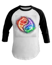 lgbt yin yang Baseball Tee tile