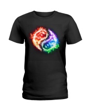 lgbt yin yang Ladies T-Shirt tile