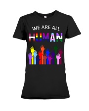 Human LGBT Rights Pride Premium Fit Ladies Tee tile