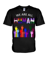 Human LGBT Rights Pride V-Neck T-Shirt tile
