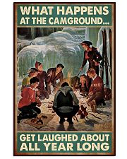 camping skiing gets laughed poster 11x17 Poster front