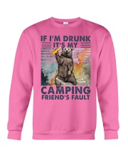 If I'm drunk it's my camping friend's fault Crewneck Sweatshirt tile
