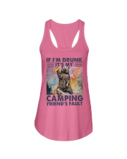 If I'm drunk it's my camping friend's fault Ladies Flowy Tank tile