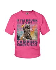 If I'm drunk it's my camping friend's fault Youth T-Shirt tile