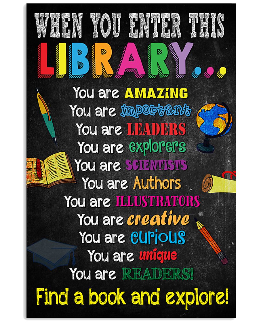 Library-enter-reader 11x17 Poster
