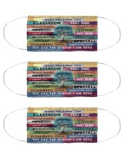 teacher enter this class mas Cloth Face Mask - 3 Pack front