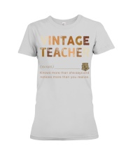 vintage teacher black Premium Fit Ladies Tee tile