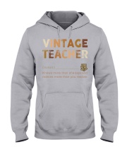 vintage teacher black Hooded Sweatshirt tile