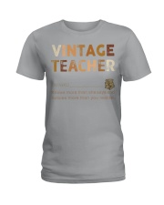 vintage teacher black Ladies T-Shirt tile