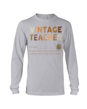 vintage teacher black Long Sleeve Tee tile