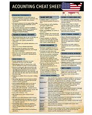Accounting cheat sheet USA 1 poster 24x36 Poster front