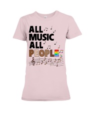 lgbt black all music all people Premium Fit Ladies Tee tile