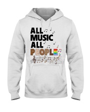 lgbt black all music all people Hooded Sweatshirt tile