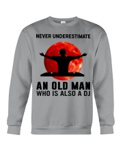 never underestimate old man dj Crewneck Sweatshirt tile