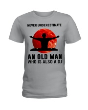 never underestimate old man dj Ladies T-Shirt tile