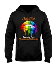 july girl lgbt lips approved Hooded Sweatshirt tile
