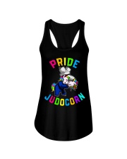LGBT judo unicorn Ladies Flowy Tank tile