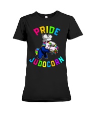 LGBT judo unicorn Premium Fit Ladies Tee tile
