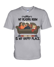 Book My reading room V-Neck T-Shirt tile