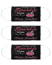Music teacher sparkle mas Cloth Face Mask - 3 Pack front