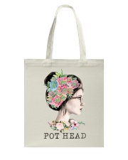 garden pot head girl Tote Bag tile