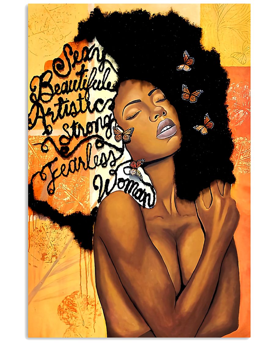 Black Woman fearless 11x17 Poster