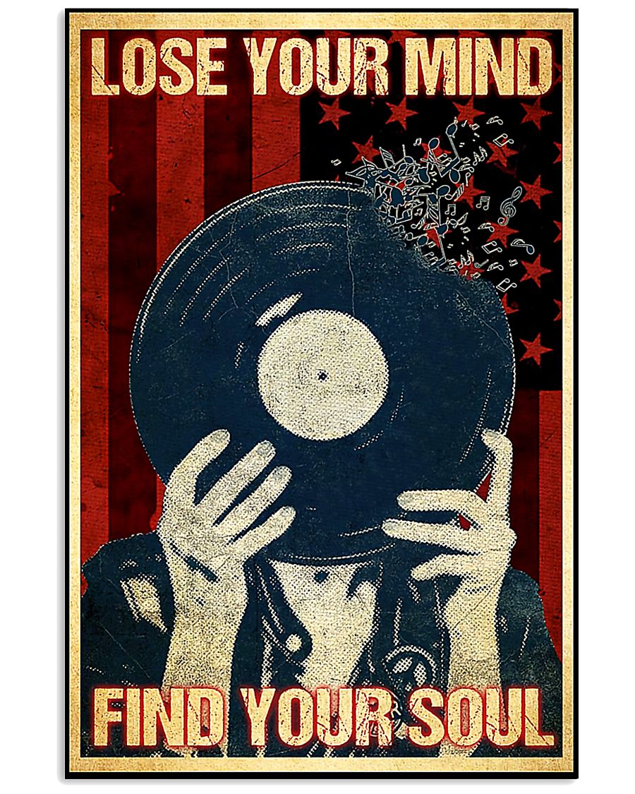Vinyl Records Lose Your Mind 11x17 Poster