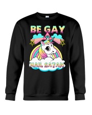 lgbt be gay hail satan Crewneck Sweatshirt tile