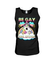 lgbt be gay hail satan Unisex Tank tile