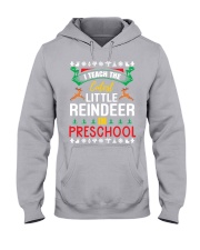 pre-k teacher cutest Little Reindeer lqt ngt Hooded Sweatshirt tile