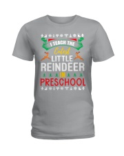 pre-k teacher cutest Little Reindeer lqt ngt Ladies T-Shirt tile