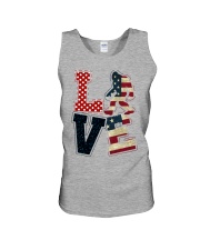 love us flag bigfoot Unisex Tank tile
