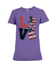 love us flag bigfoot Premium Fit Ladies Tee tile