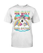 lgbt be gay hail satan Classic T-Shirt front