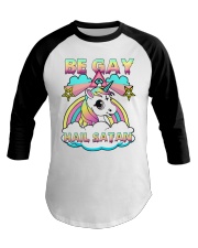 lgbt be gay hail satan Baseball Tee tile