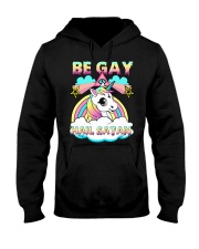 lgbt be gay hail satan Hooded Sweatshirt tile