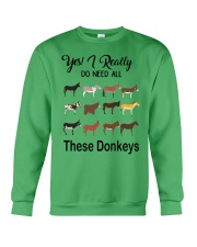 Yes I really do need these donkeys Crewneck Sweatshirt tile