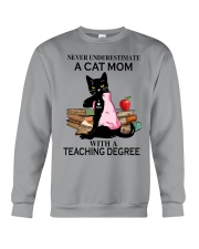 cat mom teacher never Crewneck Sweatshirt tile