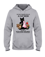 cat mom teacher never Hooded Sweatshirt tile