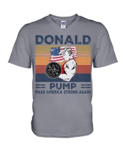 Donald Pump retro V-Neck T-Shirt tile