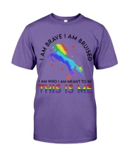 lgbt unicorn I am brave I am Premium Fit Mens Tee tile