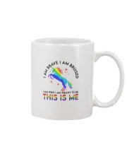 lgbt unicorn I am brave I am Mug tile