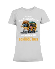 school bus driver old man never underestimate Premium Fit Ladies Tee tile