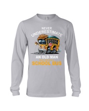 school bus driver old man never underestimate Long Sleeve Tee tile