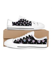 sign language shoe Women's Low Top White Shoes tile