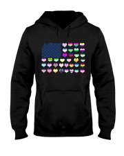 lgbt us flag genders Hooded Sweatshirt tile