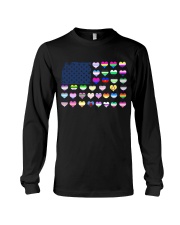 lgbt us flag genders Long Sleeve Tee tile