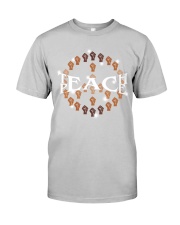 teacher teach peace Classic T-Shirt tile