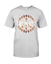 teacher teach peace Premium Fit Mens Tee tile