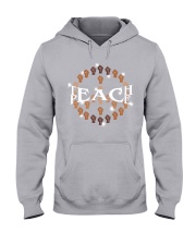teacher teach peace Hooded Sweatshirt tile